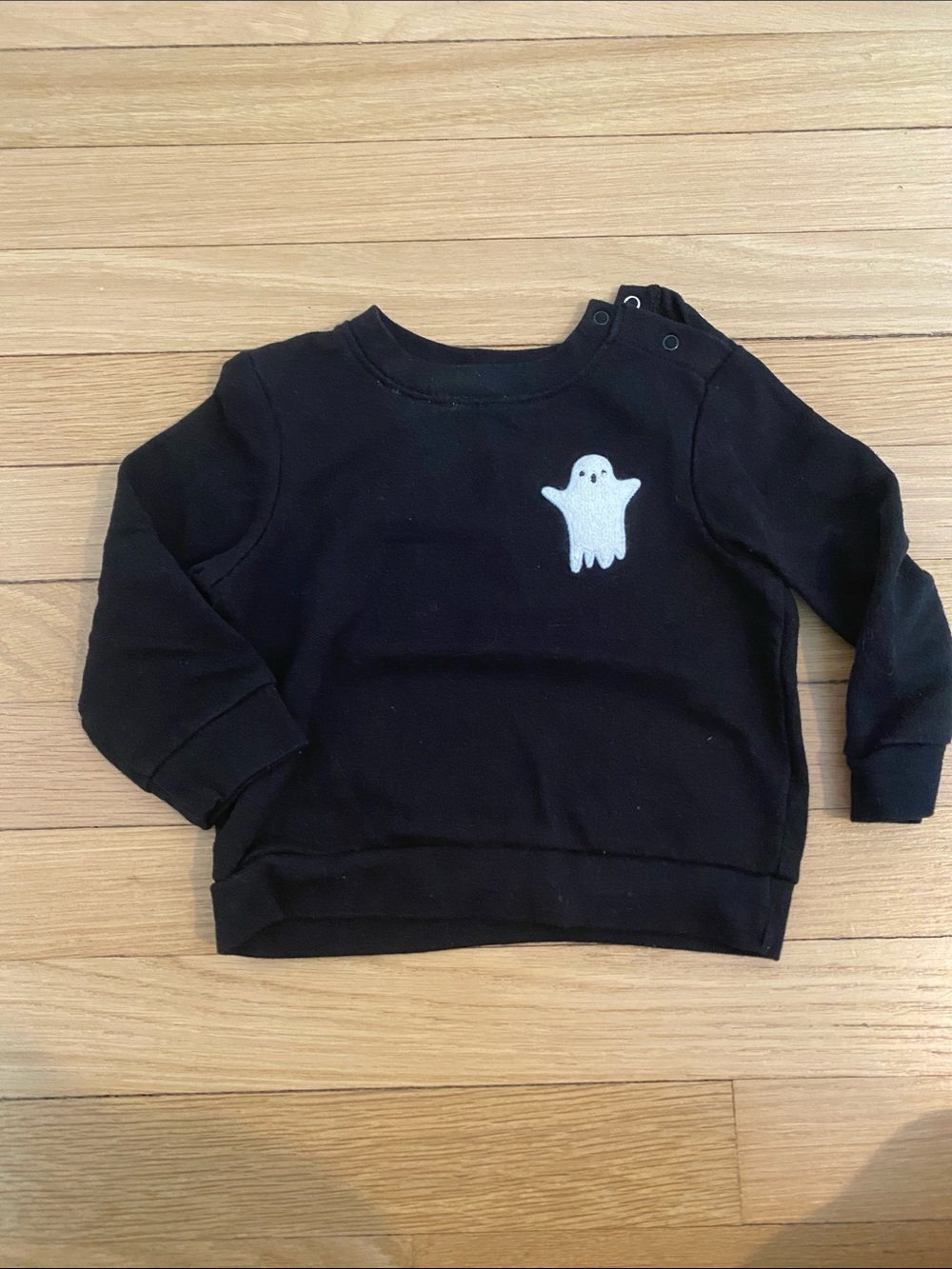 Black Kids Sweatshirt with Ghost